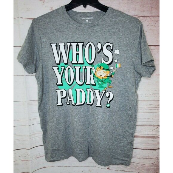 Cedar Wood State L Whos Your Paddy Short Sleeve St Patrick's Day Shirt - Picture 2 of 10